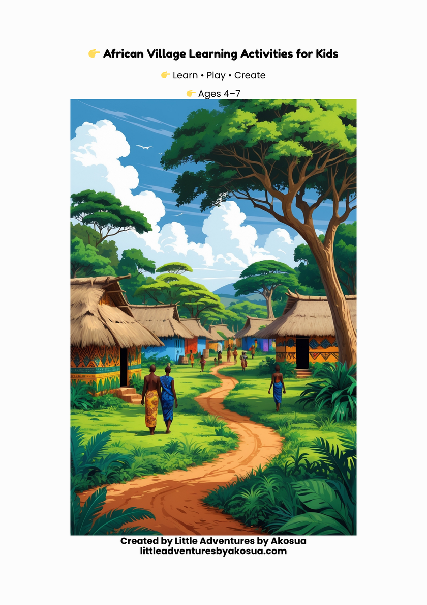 African Activity Pack for Kids | Printable Colouring, Mazes & Twi Language | Ages 4–7