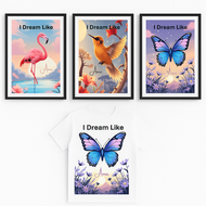 I Dream Like Ama – African Day Name Animal Prints (Set of 3, PNG)”  Inspired by Ghanaian names and dreams of African skies