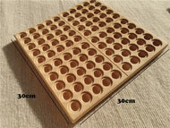 Montessori Sensory Counting Board with Felt Balls | Beech Wood Tray for Numbers, Alphabets & Creative Play