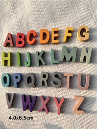 Montessori Wooden Tray  Rainbow Alphabet Puzzle Pastel ABC Learn Letters Educational Board for Kids