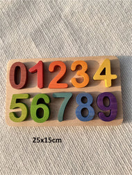 Montessori Wooden Tray  Rainbow Alphabet Puzzle Pastel ABC Learn Letters Educational Board for Kids