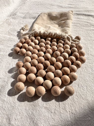 Montessori Sensory Counting Board with Felt Balls | Beech Wood Tray for Numbers, Alphabets & Creative Play