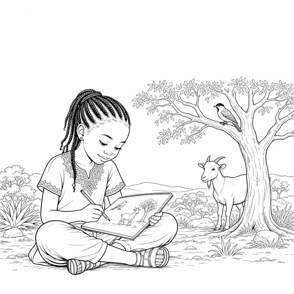 African Confidence Activities for Shy Kids | Printable Affirmations, Stories & Colouring | Ages 5–9
